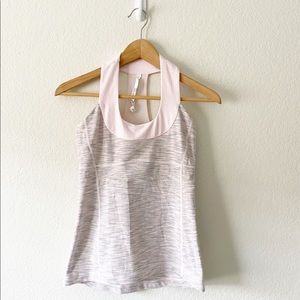 Lululemon pink athletic tank top size 6